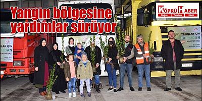 Gurbetçilerden yangın bölgesine fidan desteği