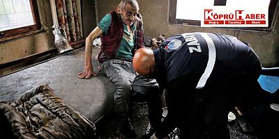 Mustafa Amca sıcak ve temiz bir yatağa kavuştu