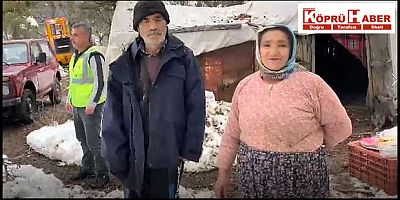 Yaylada mahsur kalan aile kurtarıldı